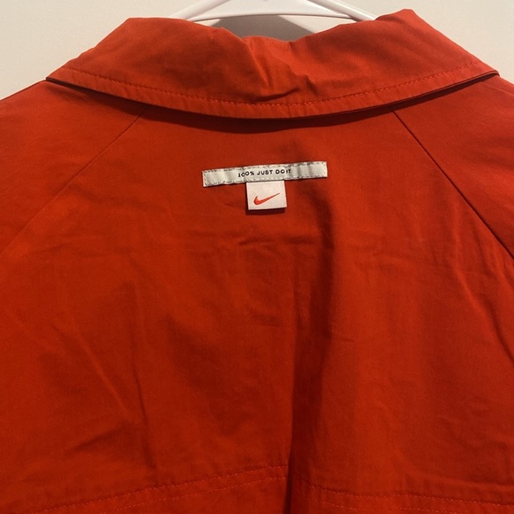Nike red/orange button shirt - Picture 8 of 10